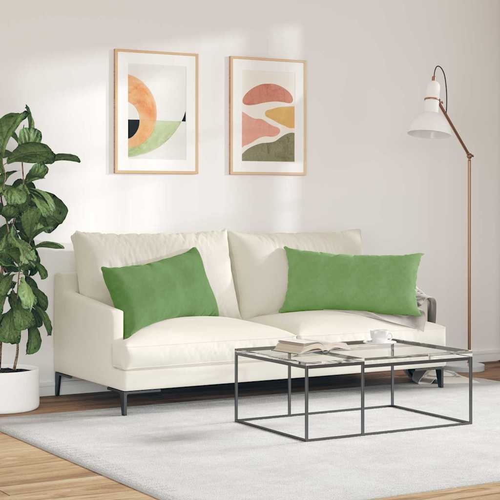 Sofakissen 2 Stück Blau 50 x 30 cm Cordstoff