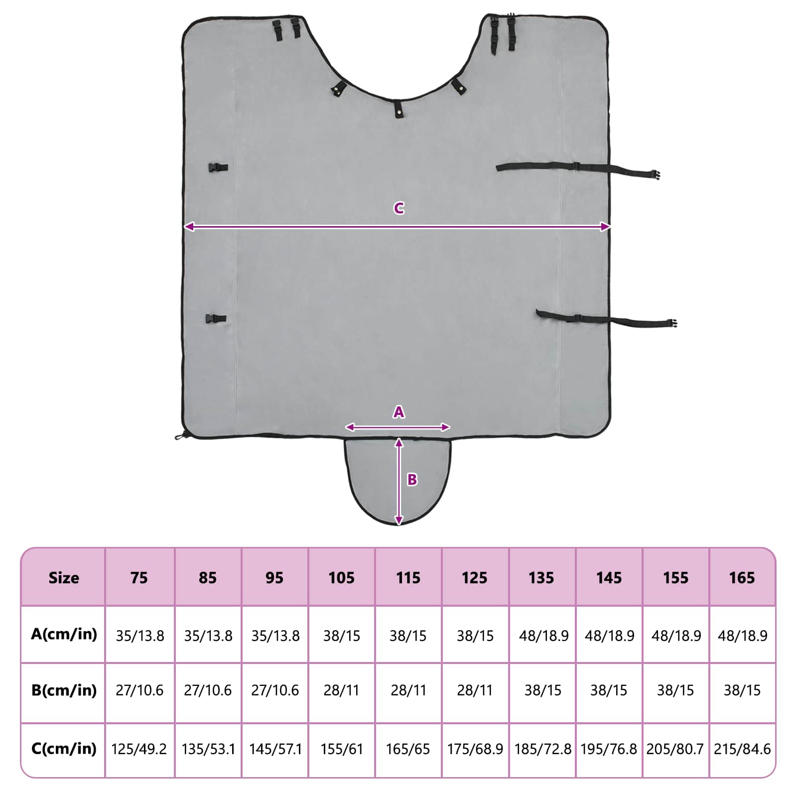 Pferdedecke Volles Aqua 75 cm Polyester