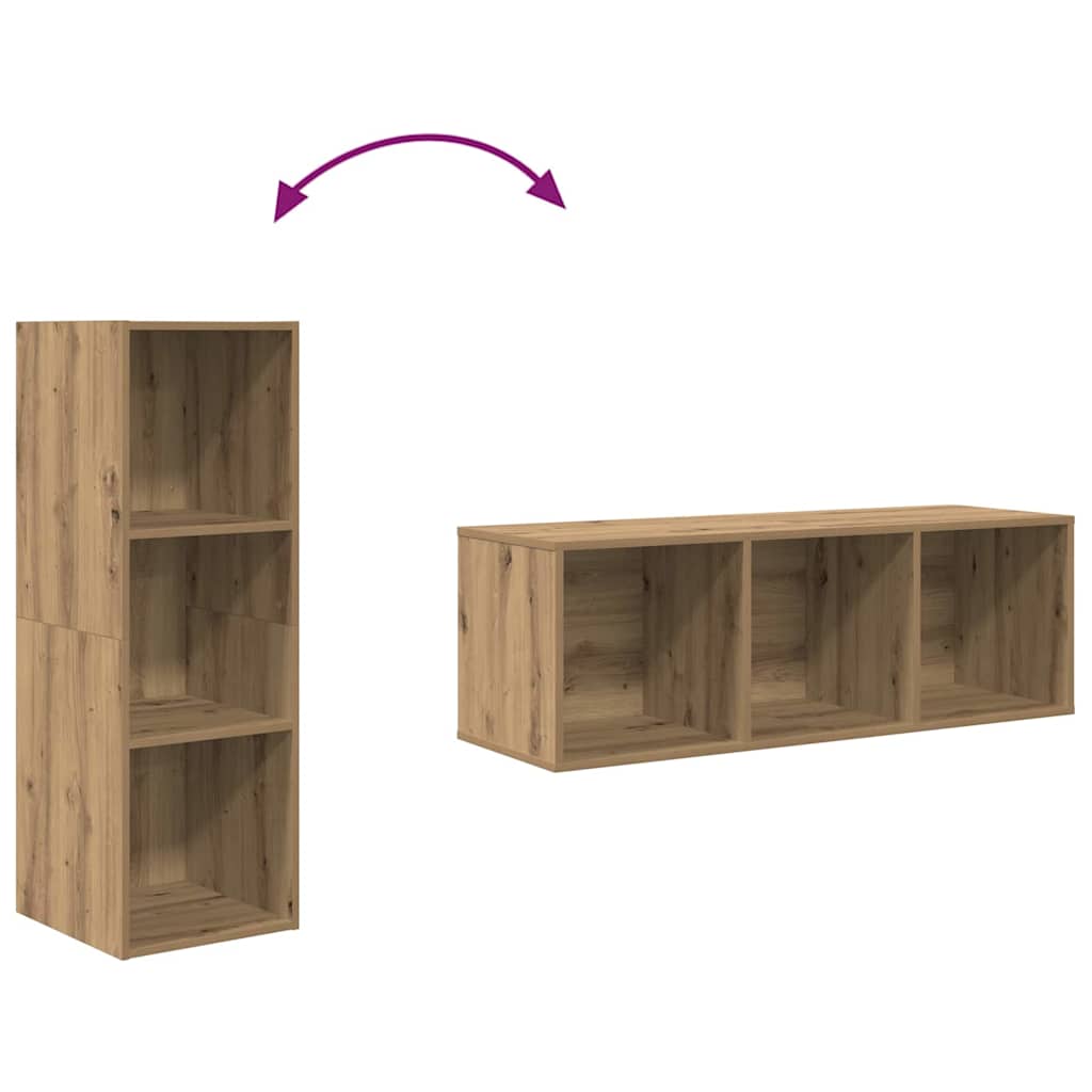 3-tlg. TV-Schrank-Set Weiß Holzwerkstoff