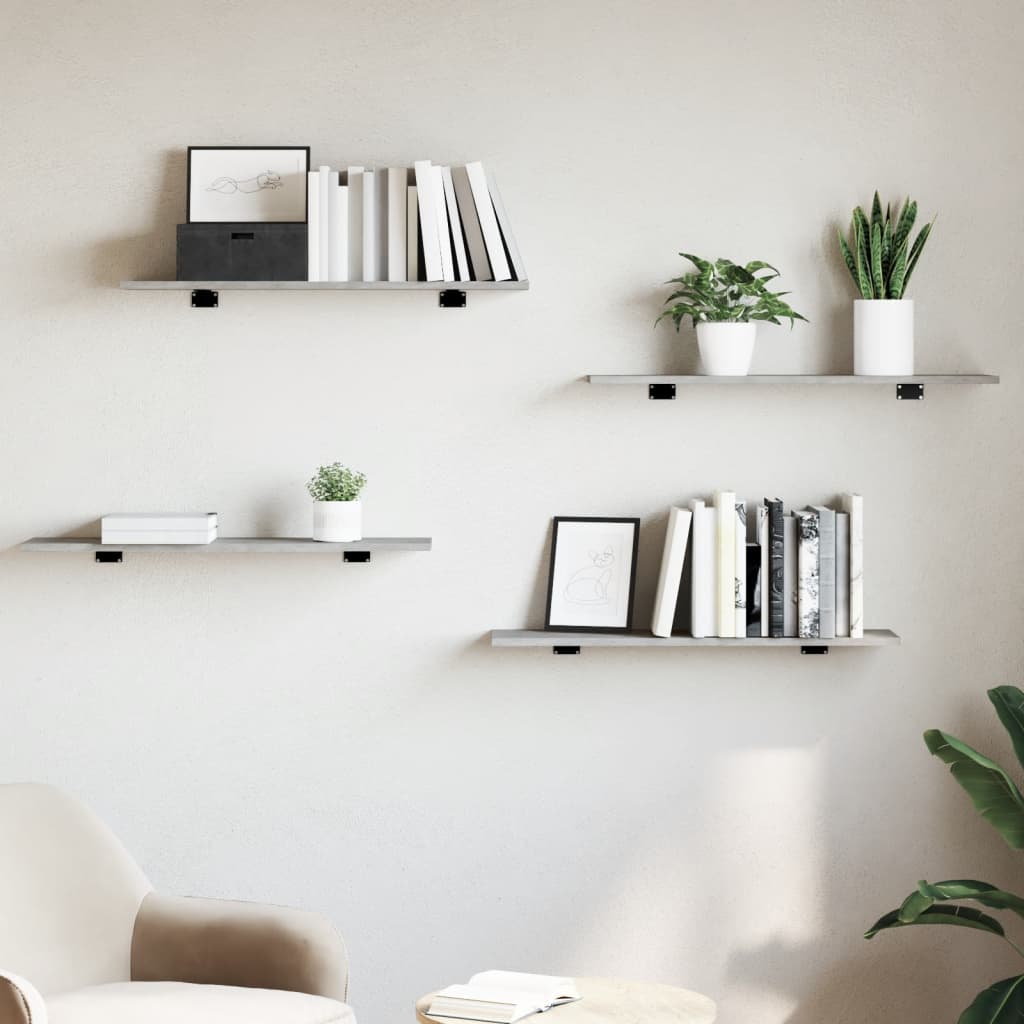 Bücherregal-Bretter 4 Stk. Weiß 40x10x1,5 cm Holzwerkstoff