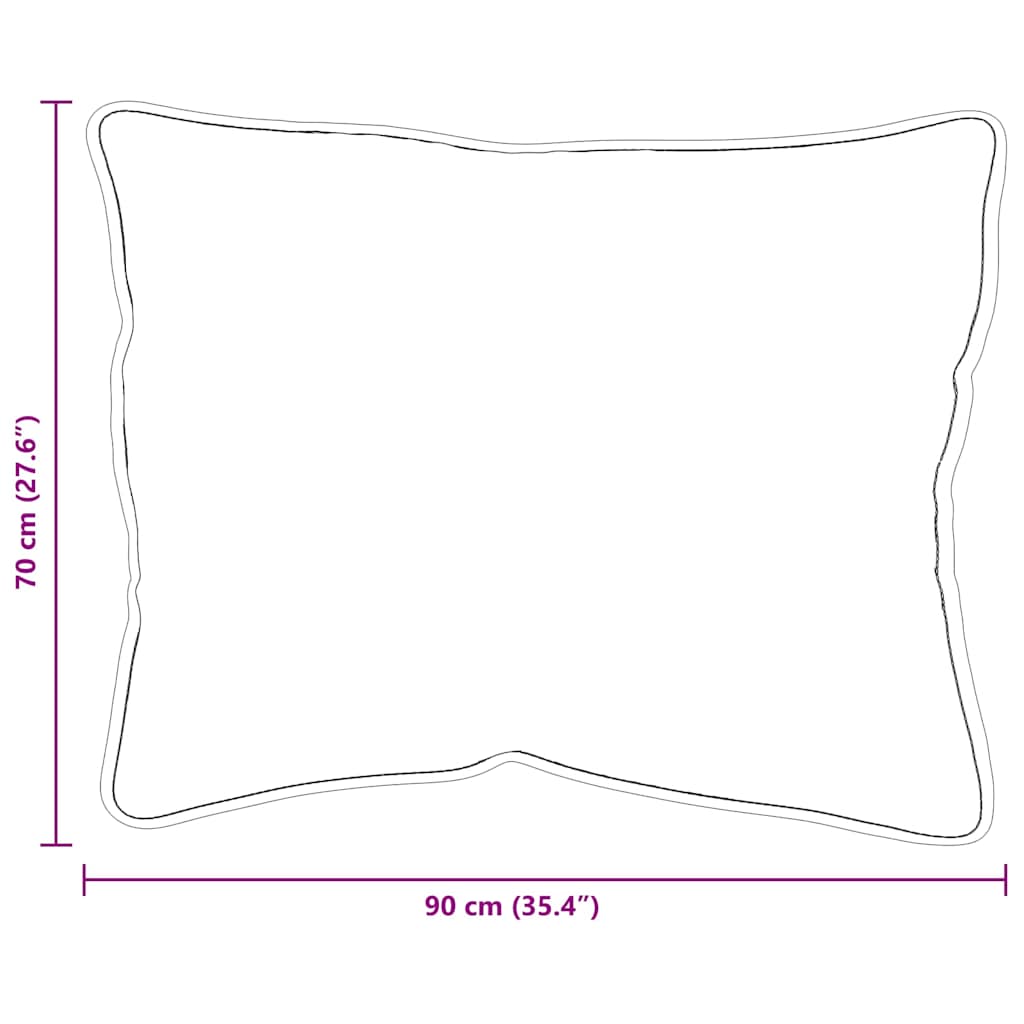 Kopfkissen mit Kissen Weiß 60 x 40 x 20 cm Polyester