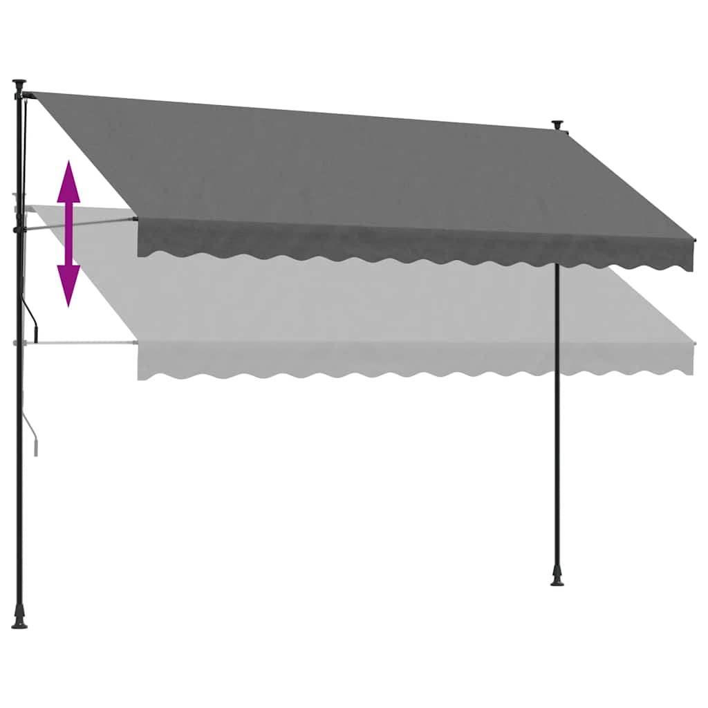 Einziehbare Markise Handbetrieben 150 cm Anthrazit