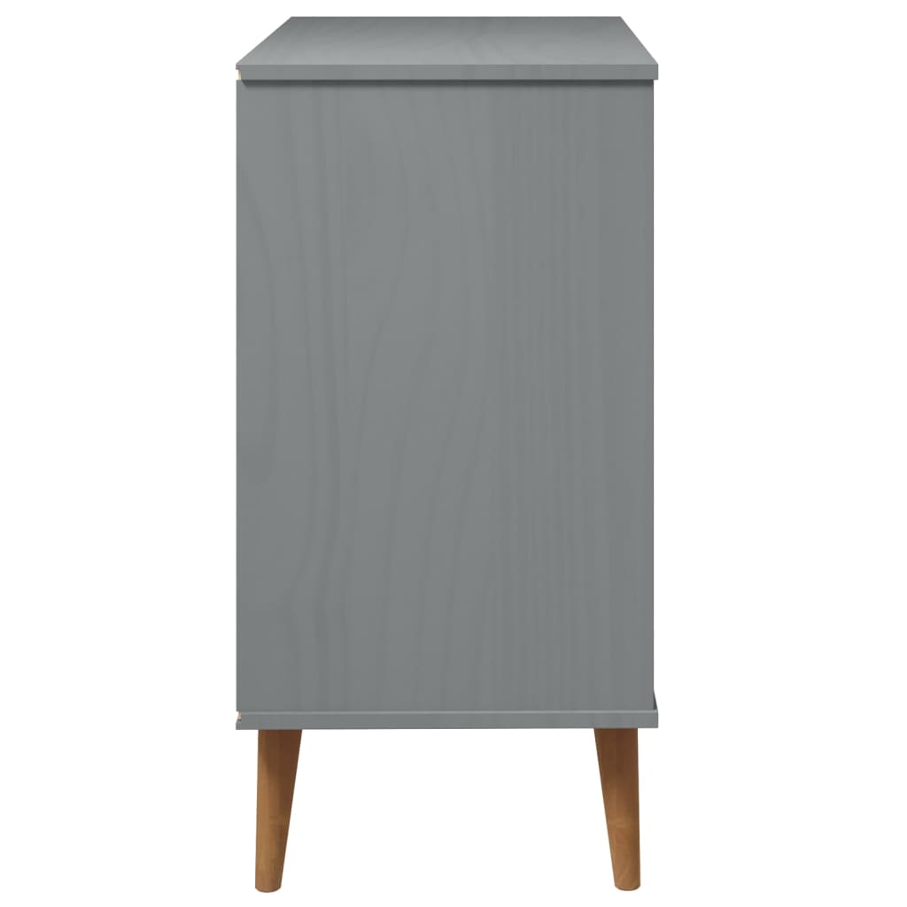 Schubladenschrank MOLDE Braun 80x40x80 cm Massivholz Kiefer