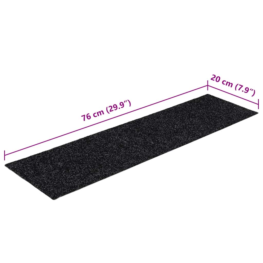 Stufenmatten Selbstklebend 15 Stk. 60x25 cm Hellbraun Rechteckig