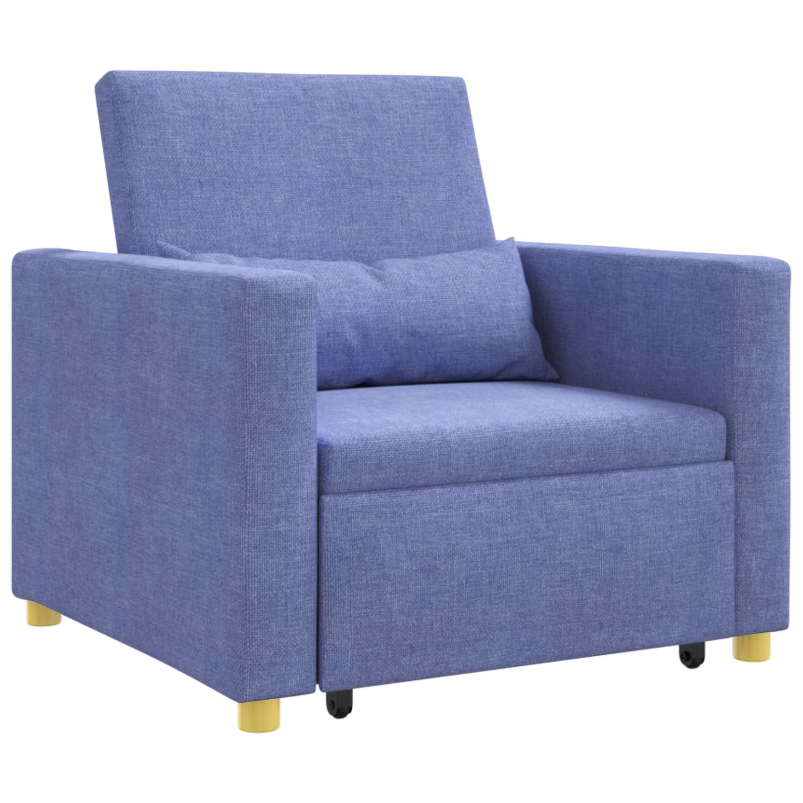 Ausziehbare Schlafcouch Einzel Hellgrau 90 x 165 x 87 cm Stoff