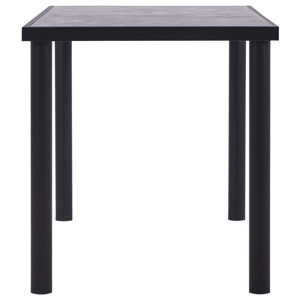 Esstisch Schwarz und Betongrau 120 x 60 x 75 cm MDF