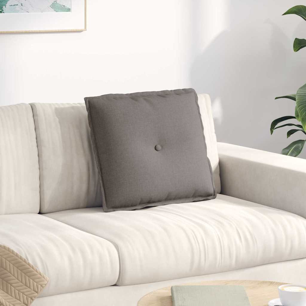 Rückenkissen Hellgrau 50 x 19 x 45 cm Stoff