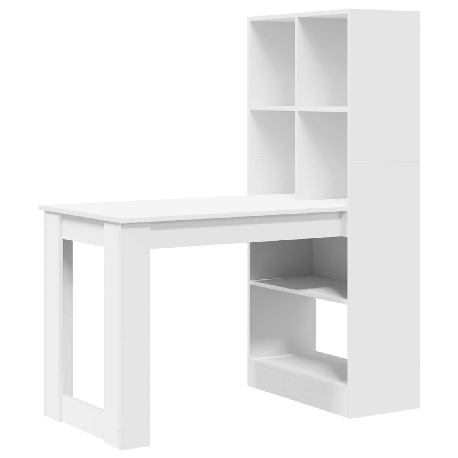 Schreibtisch mit Regal Schwarz Eichen-Optik 122 x 67 x 145 cm