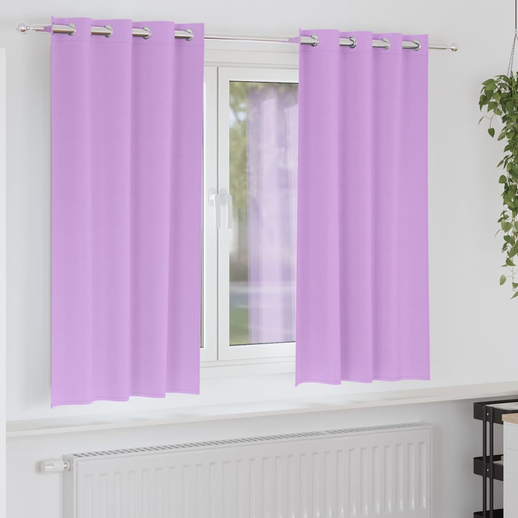 Verdunkelungs-Vorhänge mit Ringen 2 pcs Beige 140 x 140 cm