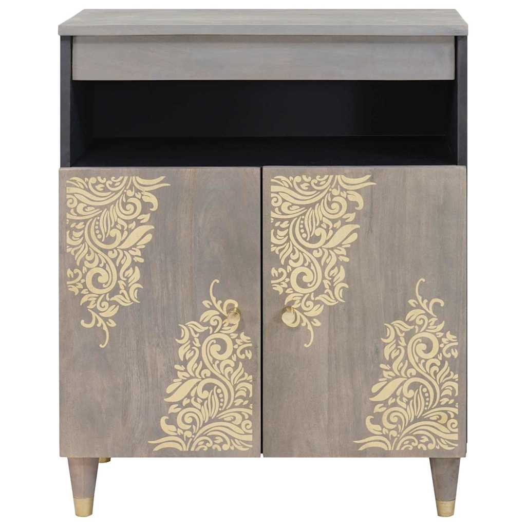 Sideboard mit Regal Braun 60 x 33 x 75 cm Massivholz Mango
