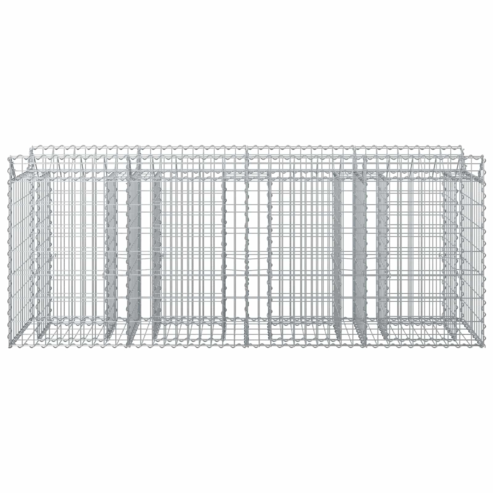 Gabionen-Hochbeet 2 pcs Silber