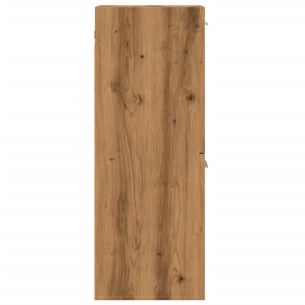 Badezimmerschrank Weiß 30x30x80 cm Holzwerkstoff