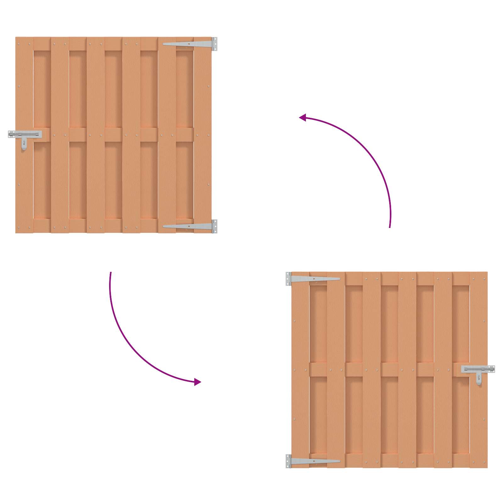 Gartentor WPC 100x112 cm Grau