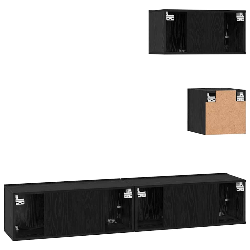 4-tlg. TV-Schrank-Set Weiß Holzwerkstoff