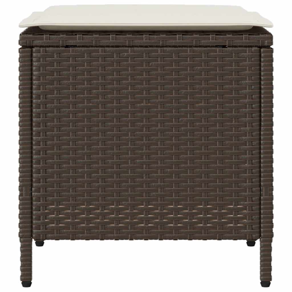 4-tlg. Garten-Sofagarnitur mit Kissen Schwarz Poly Rattan