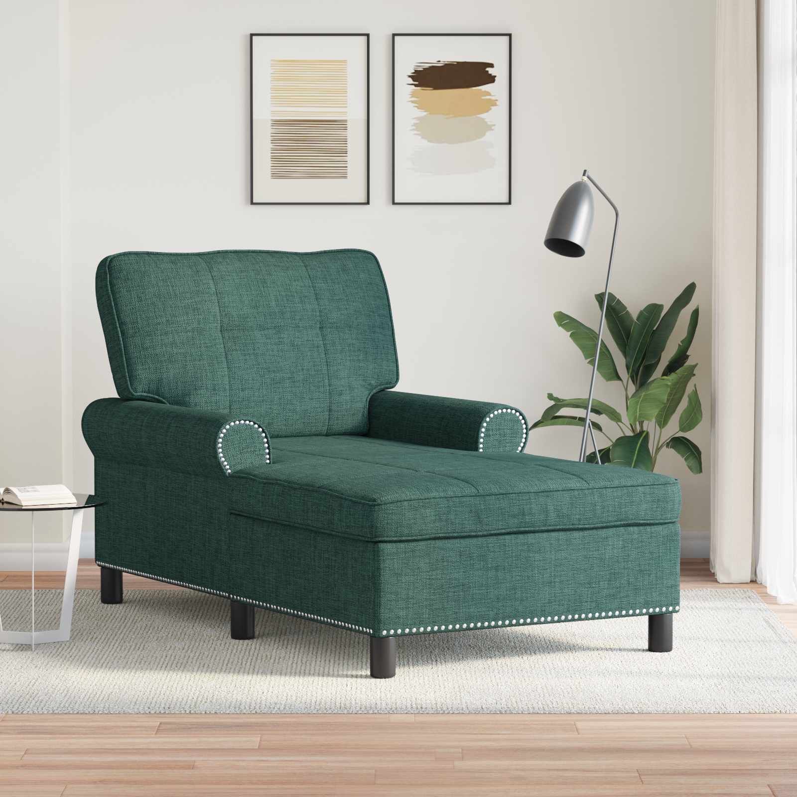 Lounge-Liege mit Kissen Hellgrau 91 x 157 x 91 cm Stoff
