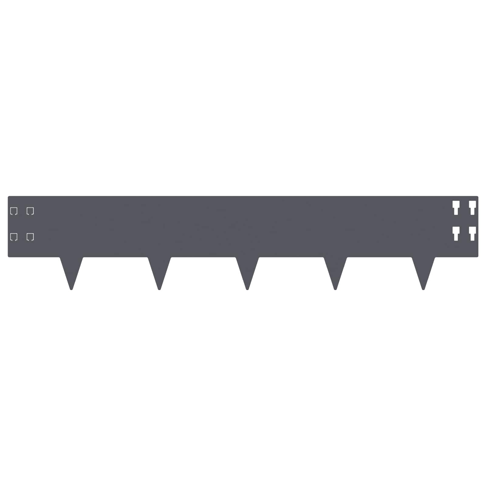 Raseneinfassung 10 pcs 100 x 12 cm Stahl Schwarz
