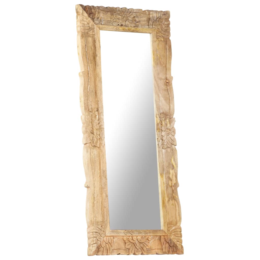 Spiegel Weiß 80x50 cm Mango Massivholz