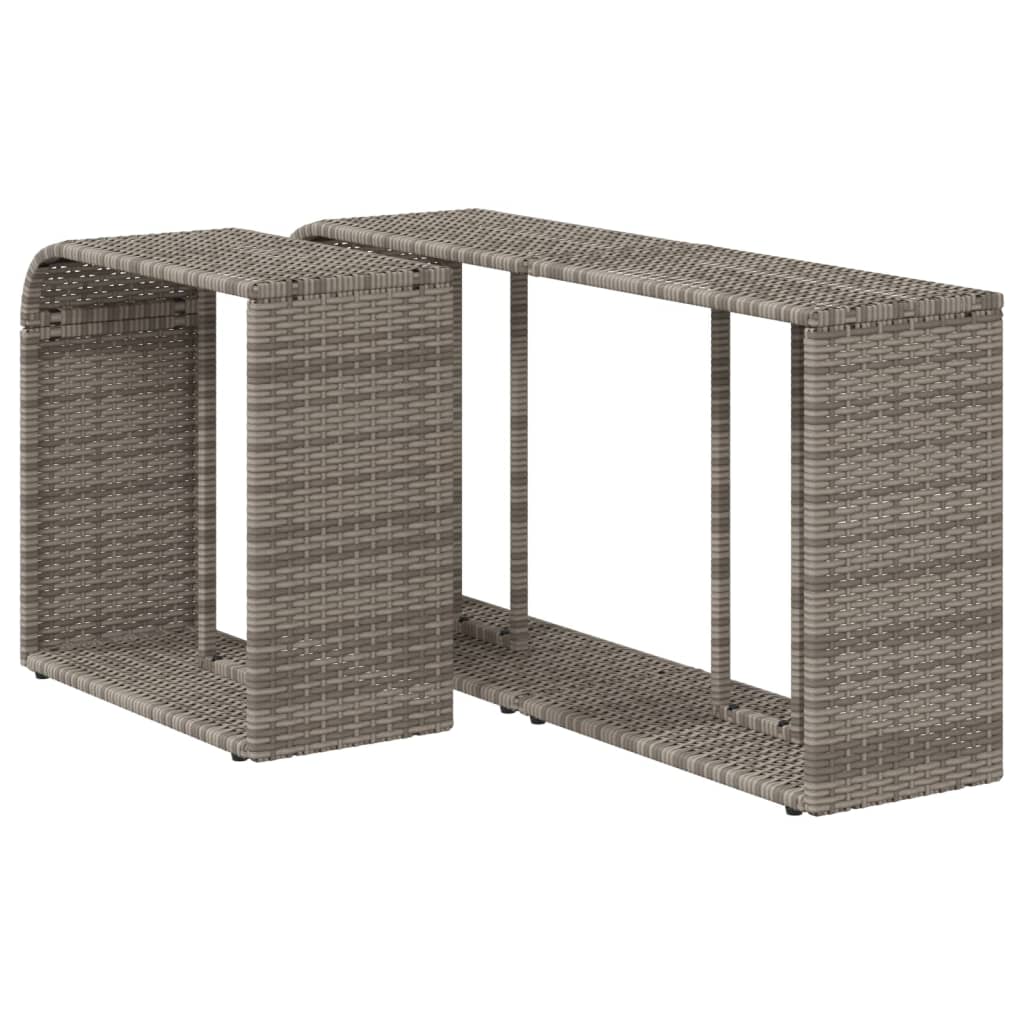 Lagerregale 2 Stk. Schwarz Poly Rattan