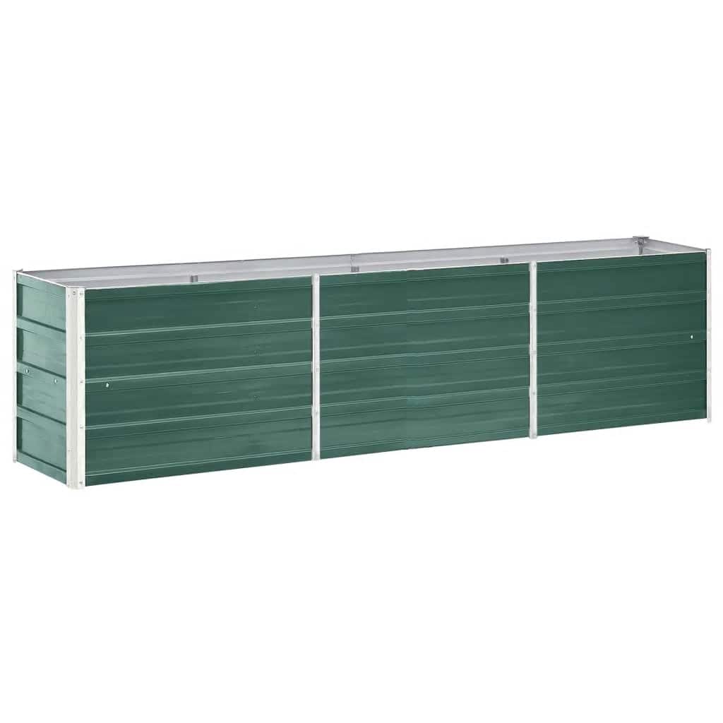 Garten-Hochbeet Verzinkter Stahl 240x80x77 cm Grün