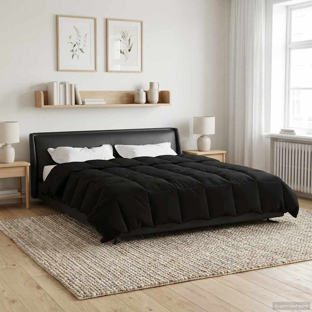 Ganzjahresbettdecke Anthrazit 135 x 200 cm Mikrofaser