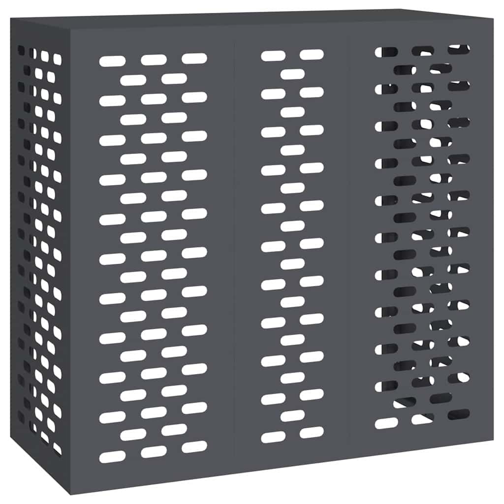 Klimaanlagenabdeckung Schwarz 90 x 40 x 60 cm Stahl