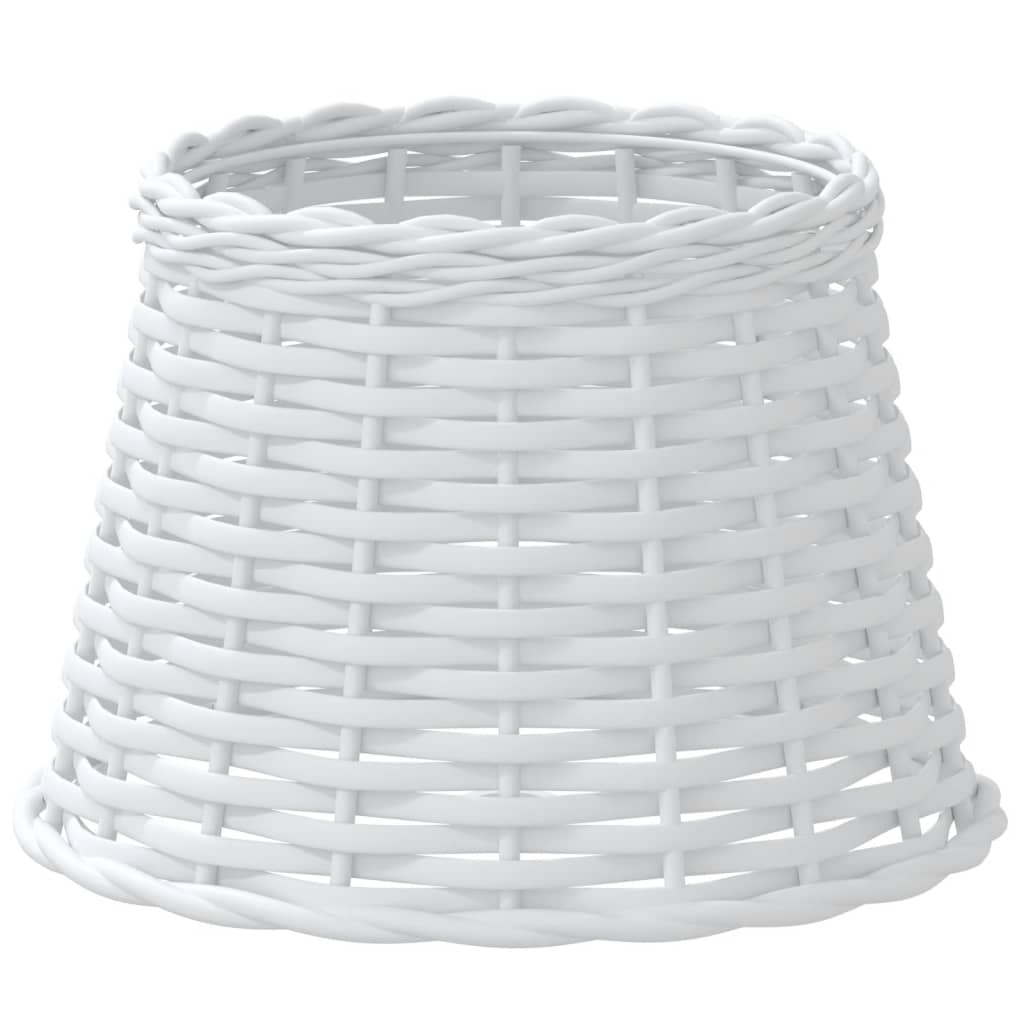Lampenschirm Weiß Ø15x12 cm Korbweide