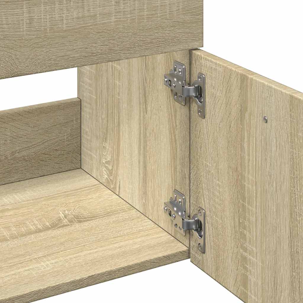 2-tlg. Badmöbel-Set Weiß Holzwerkstoff