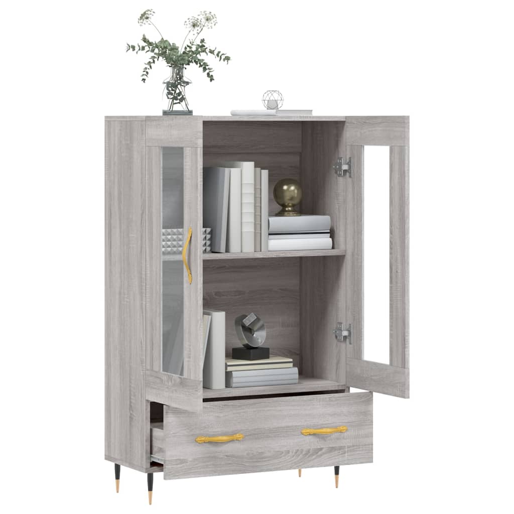 Highboard Betongrau 69,5x31x115 cm Holzwerkstoff