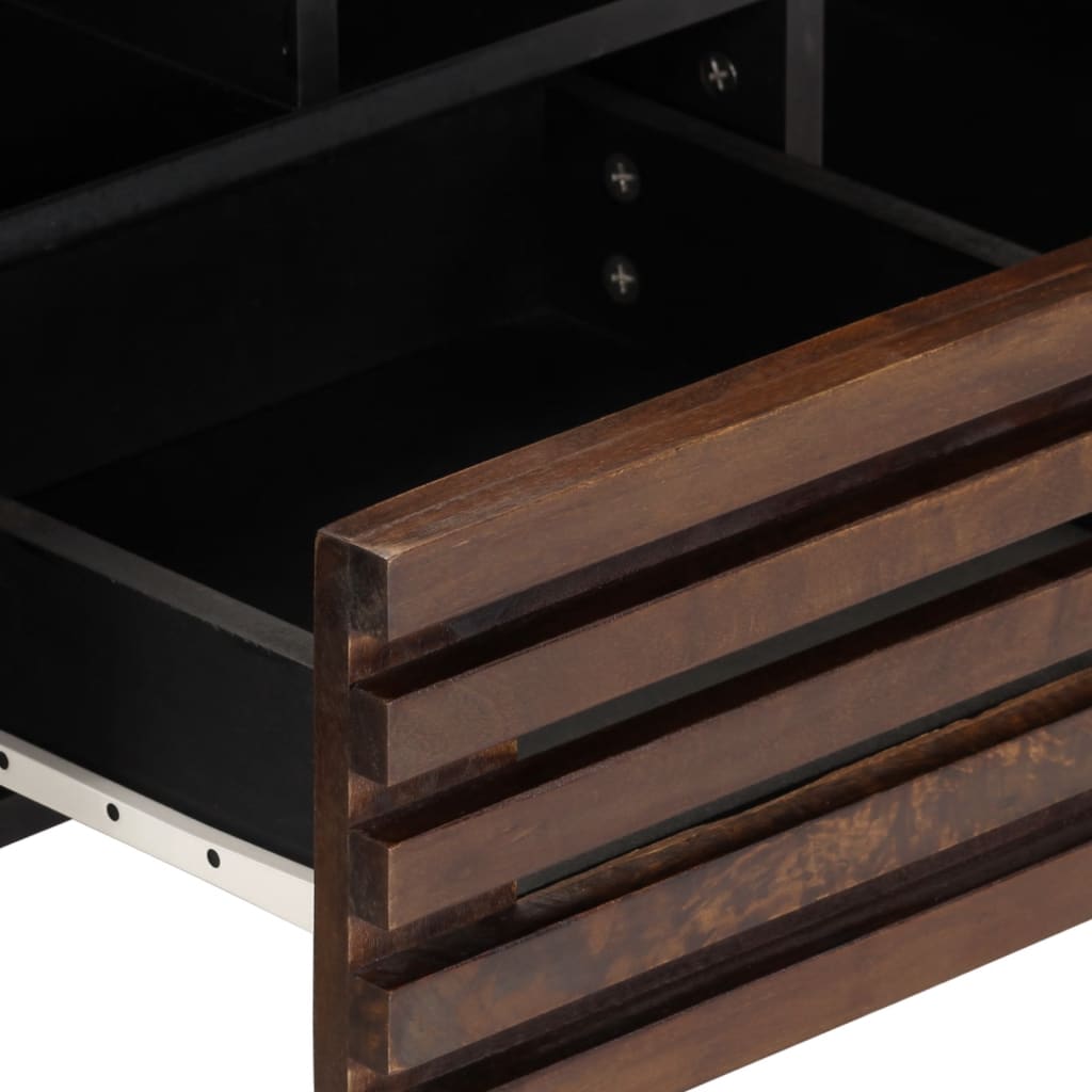 TV-Schrank 100x34x46 cm Raues Massives Mangoholz