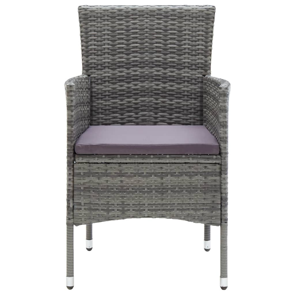 Garten-Essstühle 4 Stk. Poly Rattan Schwarz