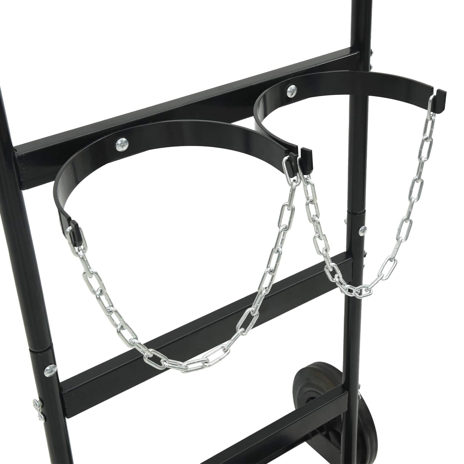 Handwagen Schwarz und Rot 49 x 49 x 101 cm Stahl