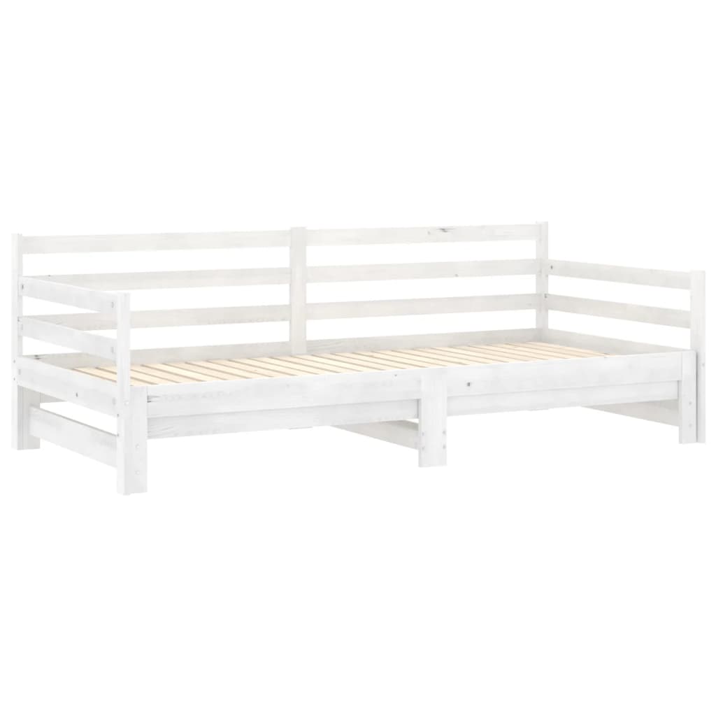 Ausziehbares Tagesbett Grau Massivholz Kiefer 2x(90x200) cm