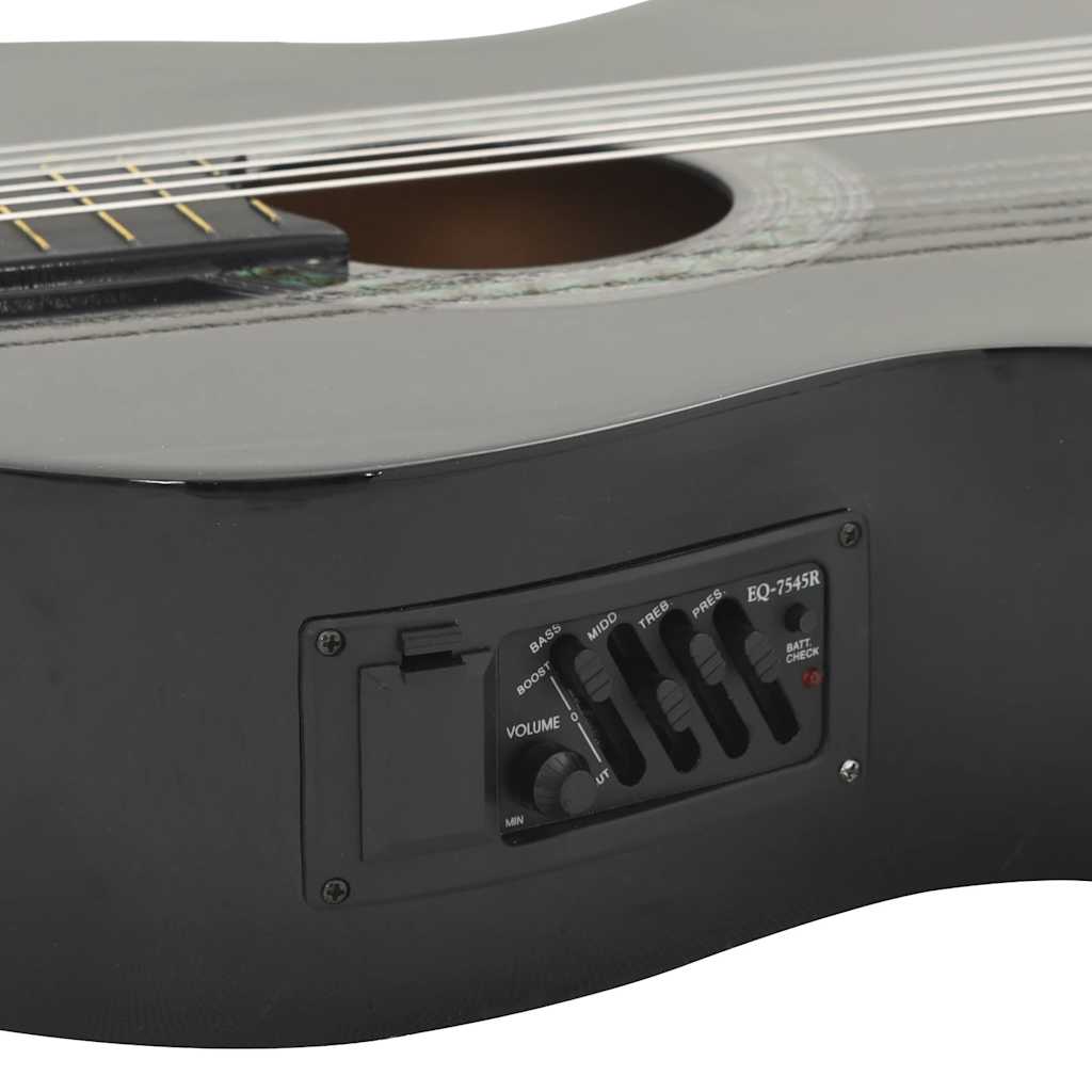 12-tlg. Westerngitarre Set mit Equalizer und 6 Saiten