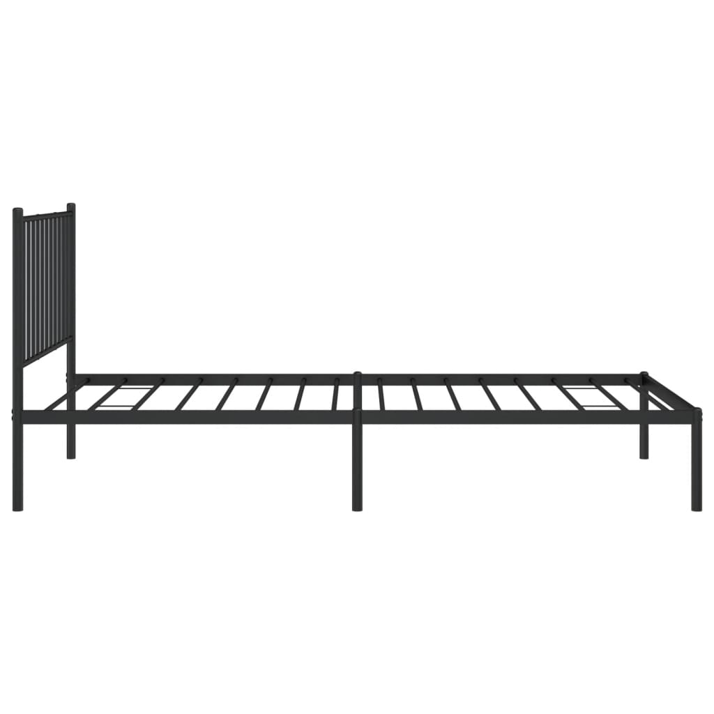 Bettgestell Metall Schwarz 75x190 cm