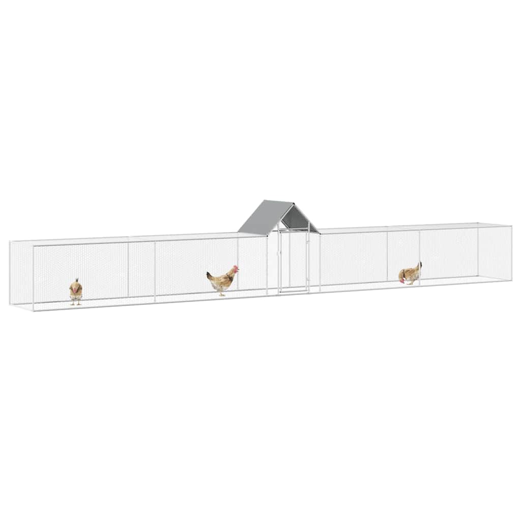 Hühnerstall 3x1x1,5 m Verzinkter Stahl