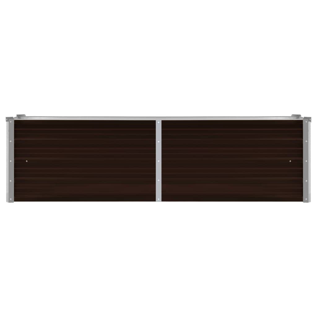 Hochbeet Braun 160 x 80 x 77 cm Verzinkter Stahl
