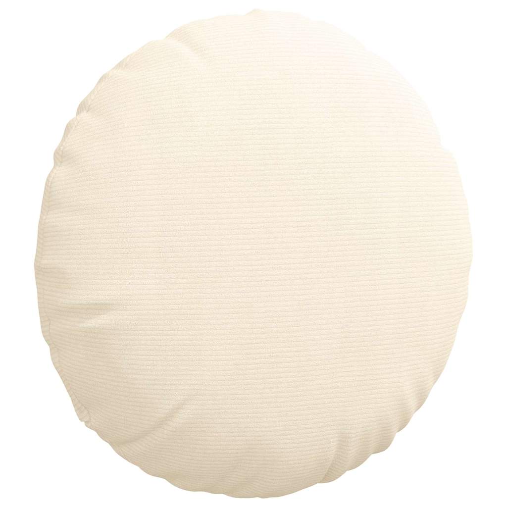 Sitzkissen 2 pcs Hellgrau Ø30 x 13 cm Cordstoff