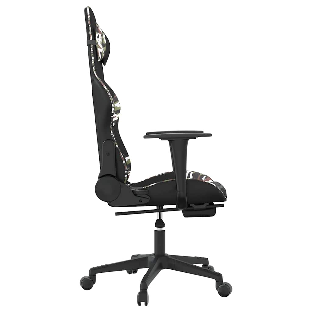 Gaming-Stuhl mit Massagefunktion Schwarz und Blau Kunstleder