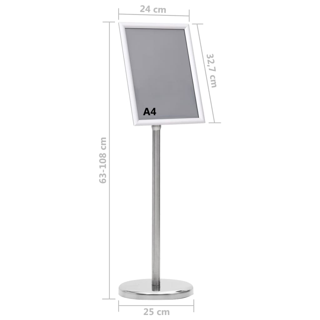 Plakatständer 2 pcs Schwarz 45 x 32,7 x 108 cm Aluminium