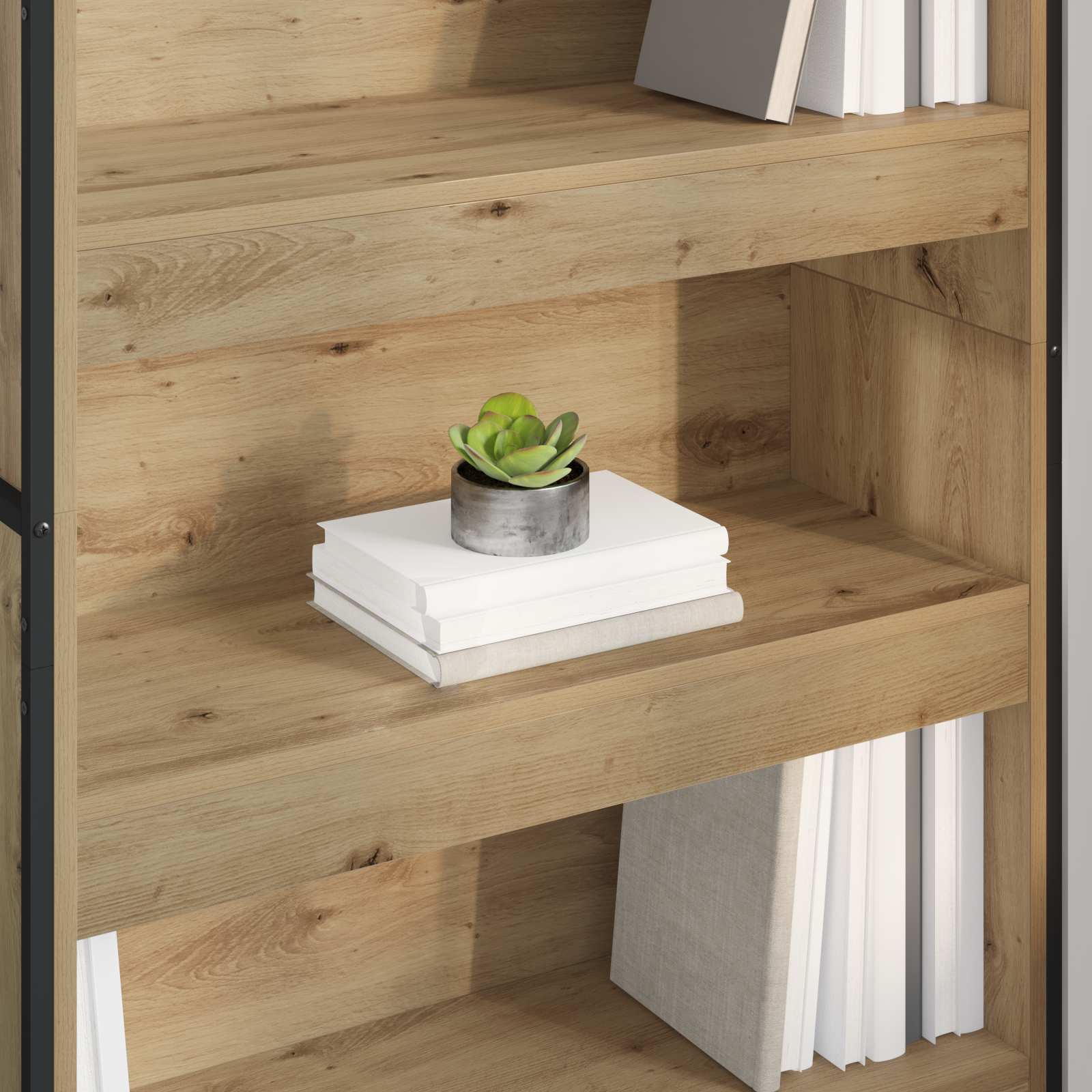 Bücherregal 2 pcs Schwarz Eichen-Optik 60 x 30 x 189,5 cm