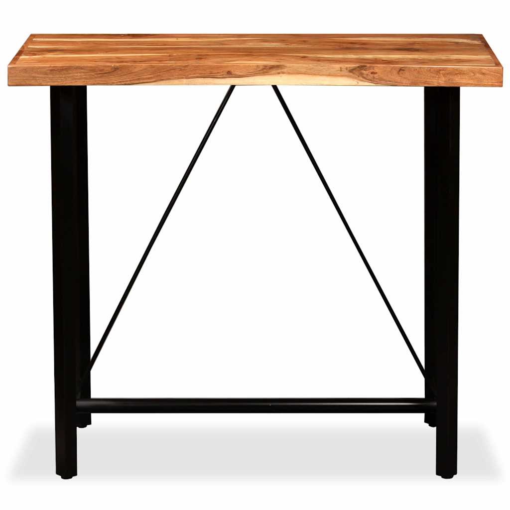 Bar-Set 3-tlg. Akazie Massivholz, Echtleder und Canvas