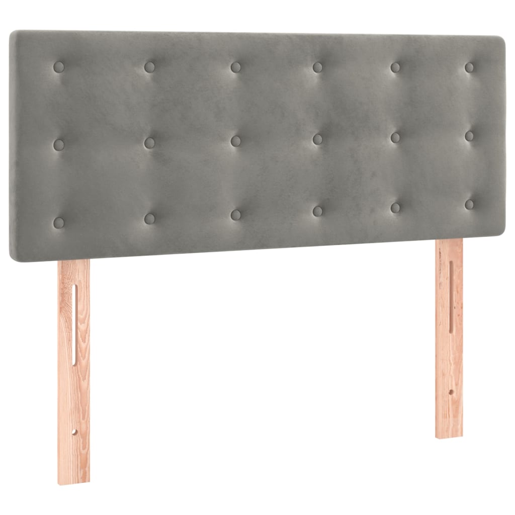 Kopfteil Hellgrau 80x5x118/128 cm Samt