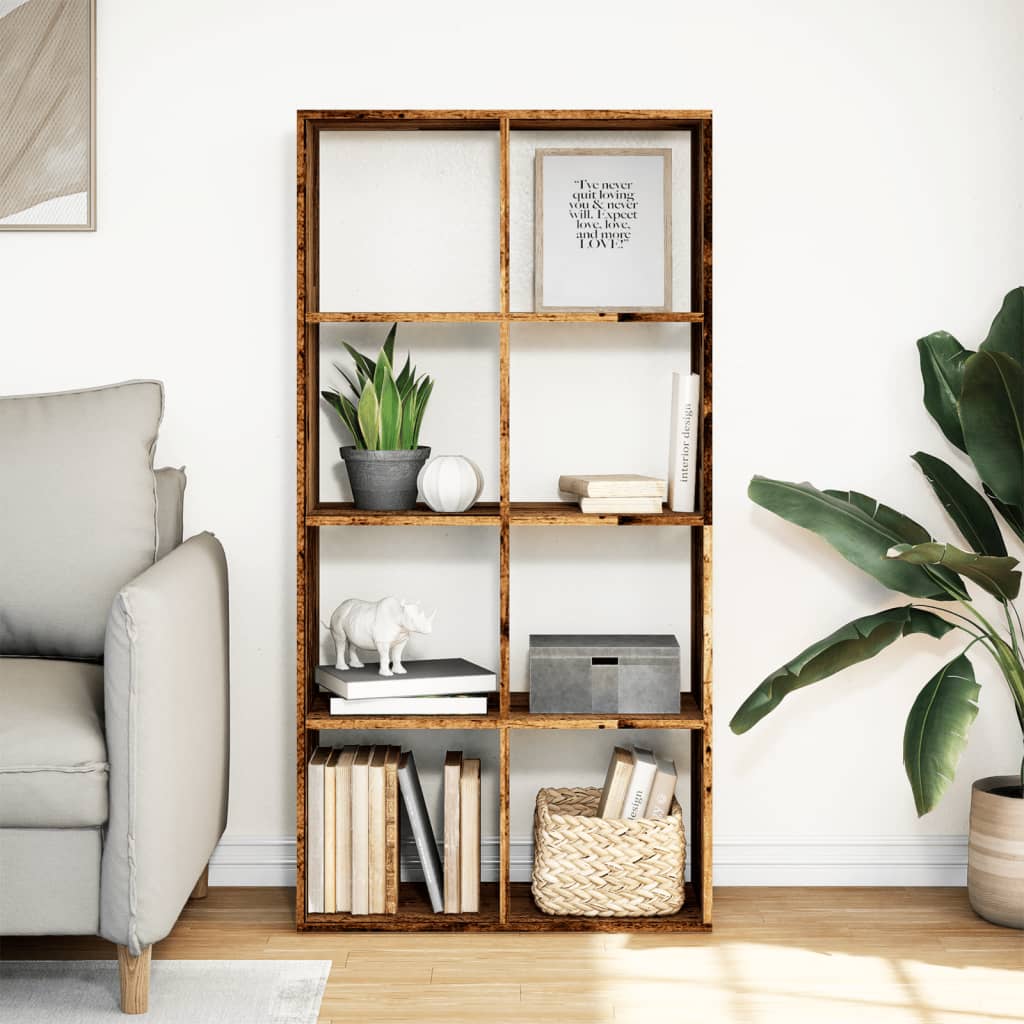 Bücherregal Weiß 137,5x29x137,5 cm Holzwerkstoff