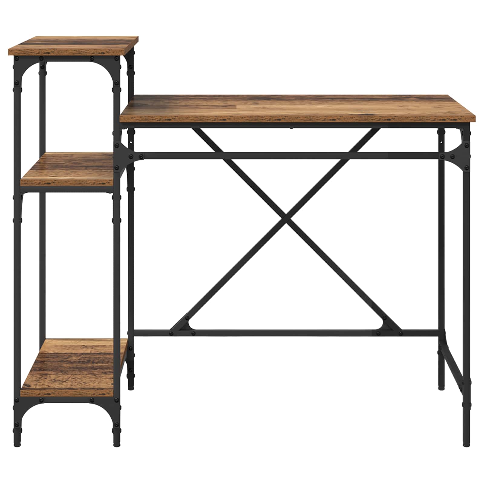 Schreibtisch mit Regal Sonoma-Eiche 135x50x90 cm Holzwerkstoff