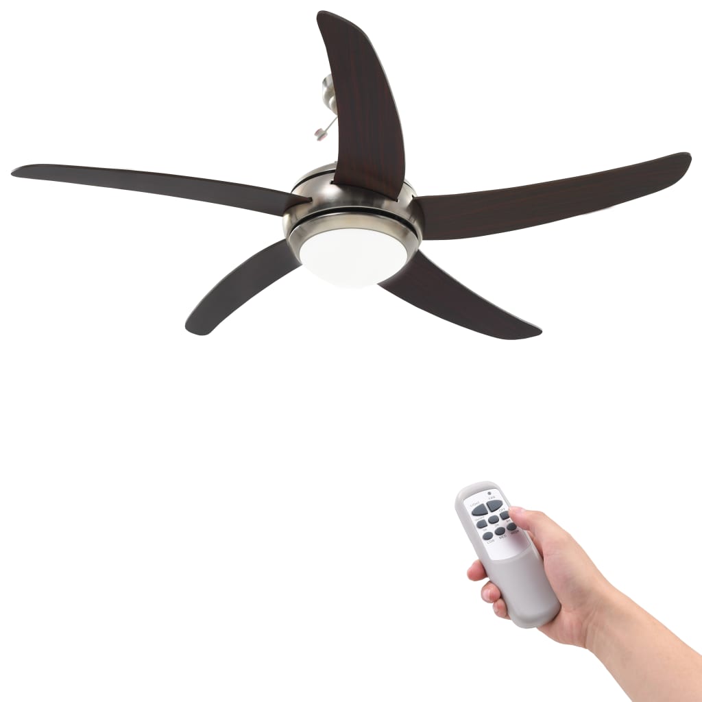 Deckenventilator mit Licht und Fernbedienung Ø 130 cm Weiß