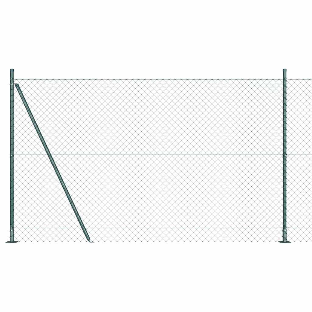 Outdoor Kettenglied-Zaun Erdfixierung 10 x 0,4 m Grün Netz