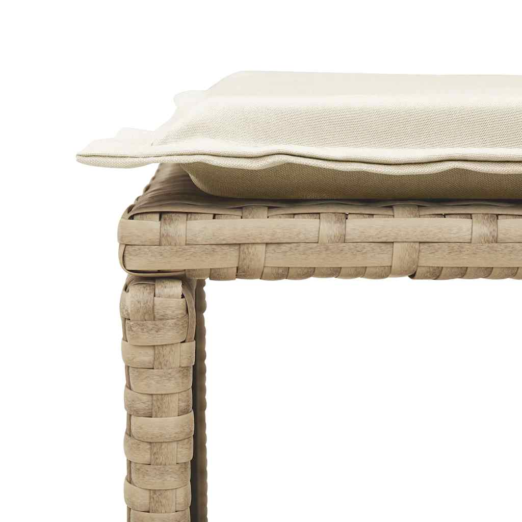 5-tlg. Garten-Sofagarnitur Kissen Stapelbar Schwarz Poly Rattan