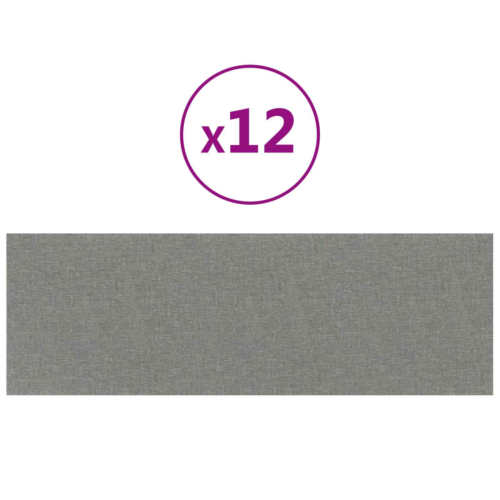 Wandkopfteilen 12 pcs 30 x 15 cm Creme Stoff