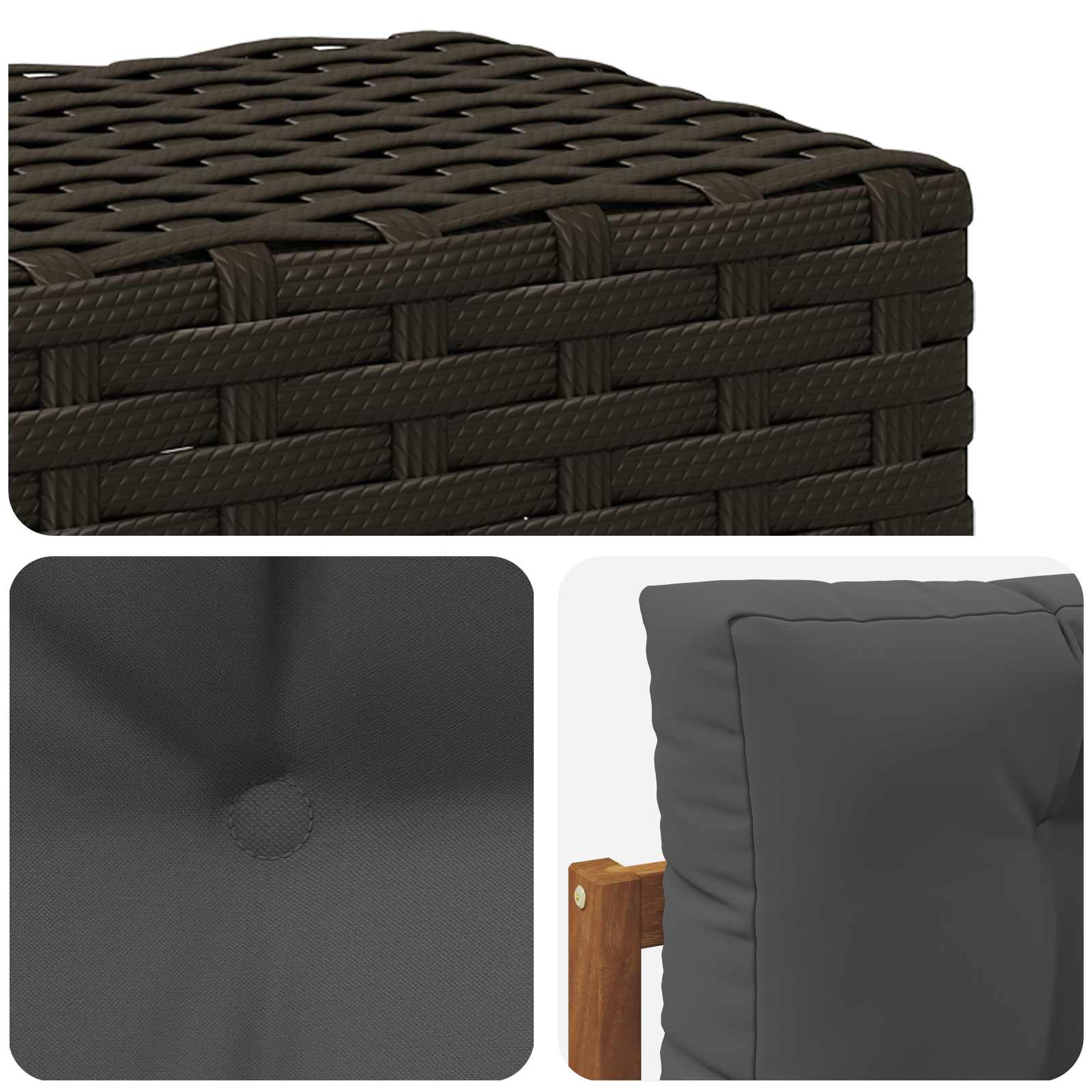2 Stück Outdoor-Sofa Natur